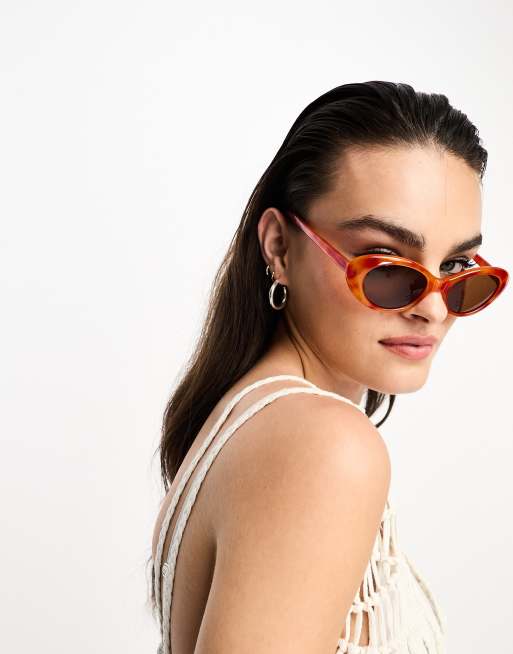 & Other Stories oval sunglasses in light brown | ASOS display picture 1