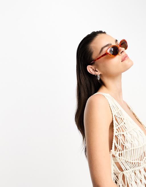 & Other Stories oval sunglasses in light brown | ASOS display picture 2
