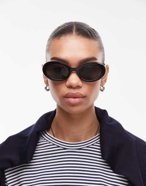 & Other Stories – Ovale Cat-Eye-Sonnenbrille in Schwarz - view 1