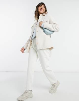& Other Stories overshirt jacket in off white - WHITE - ASOS Price Checker