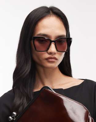 & Other Stories - Oversize-Cat-Eye-Sonnenbrille in Schwarz