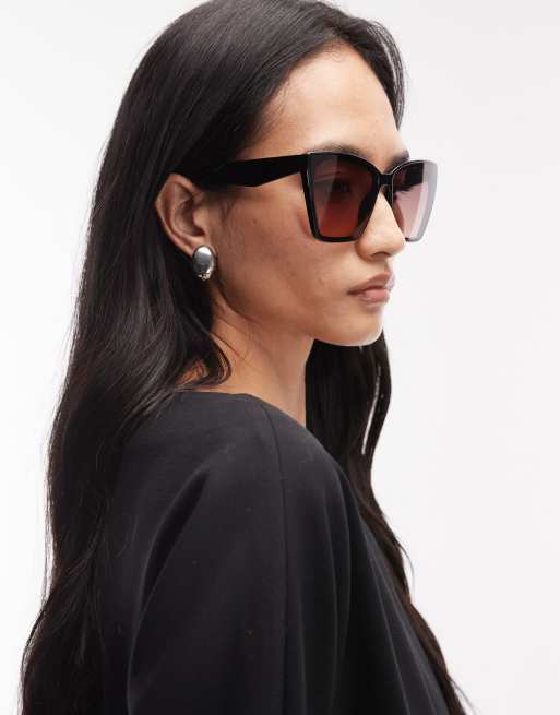 & Other Stories – Oversize-Cat-Eye-Sonnenbrille in Schwarz, 3 von 3