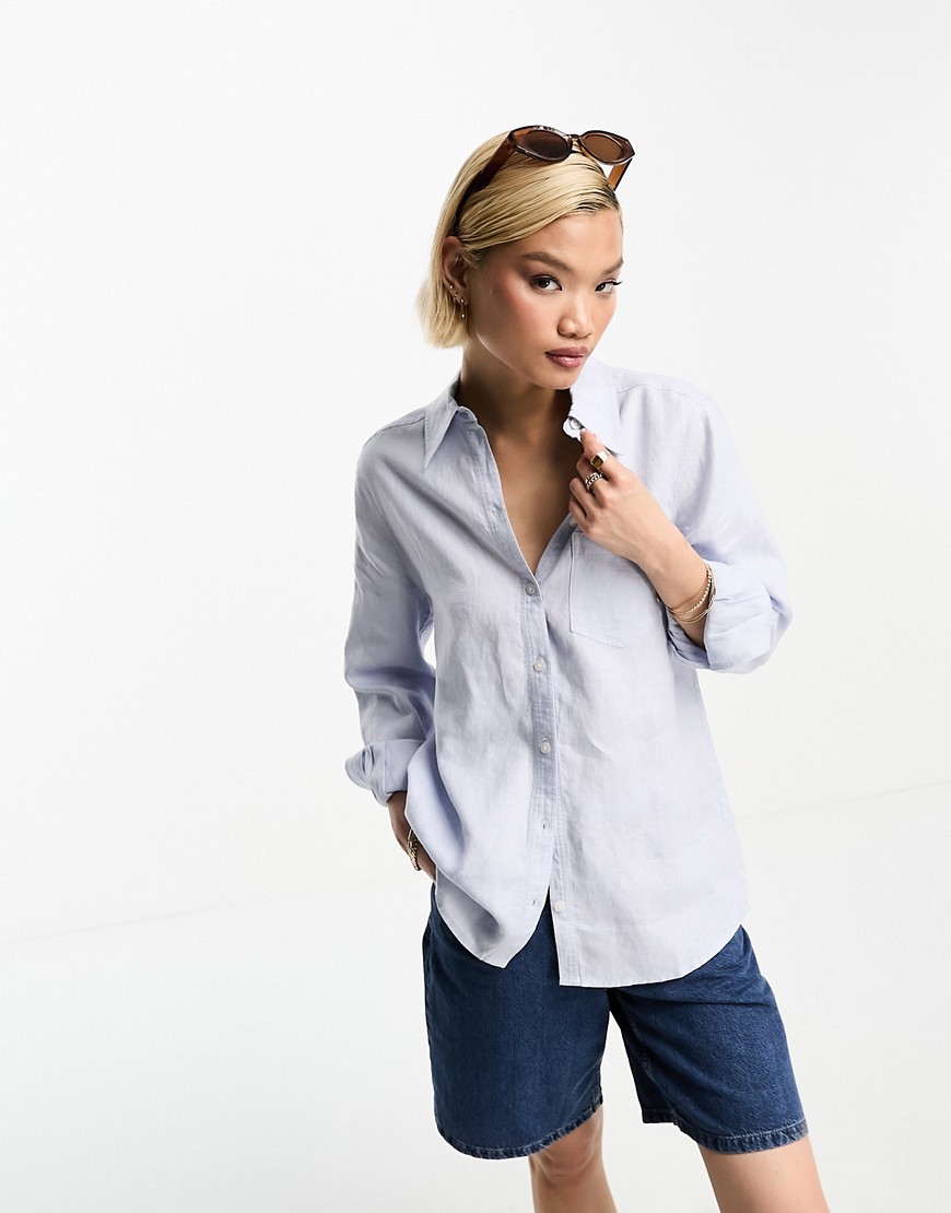 Other Stories &  Oversize Linen Shirt In Blue