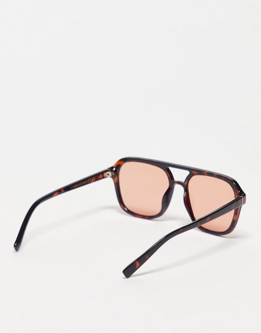  Other Stories Oversized Sunglasses in Off White with Brown Lens