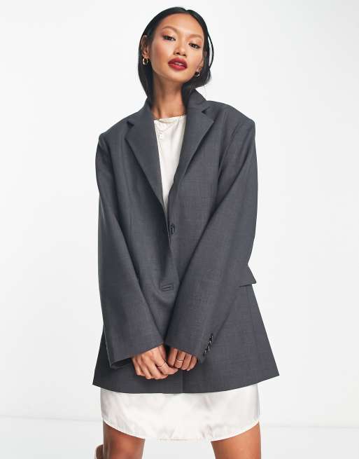 & Other Stories oversized blazer in grey (part of a set)