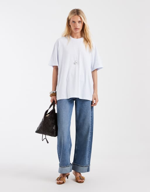 & Other Stories oversized boyfriend t-shirt in light blue, 2 of 4