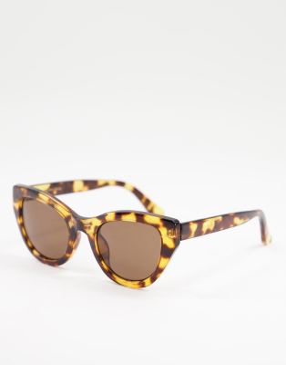 & Other Stories & Other Stories oversized cat eye sunglasses in brown tortoiseshell