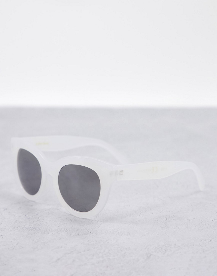& Other Stories oversized cat eye sunglasses in white