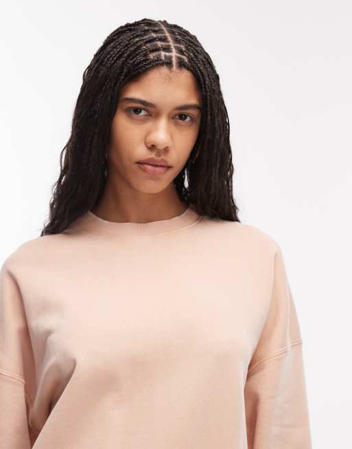 & Other Stories oversized crew neck sweatshirt in clay pink, 4 of 4