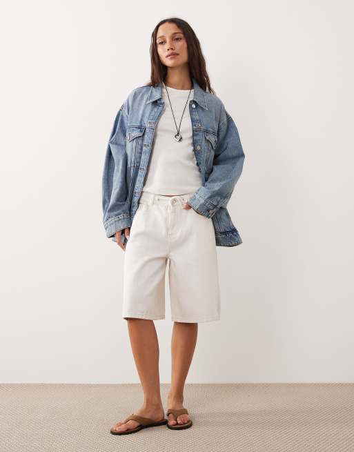 & Other Stories oversized denim jacket in mid blue wash , 2 of 4