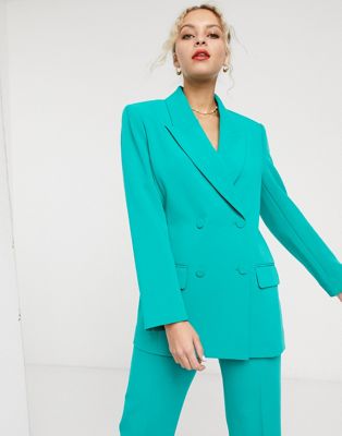 & Other Stories oversized double breasted blazer in emerald green | ASOS