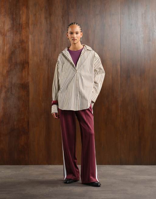& Other Stories oversized shirt in two-tone stripe