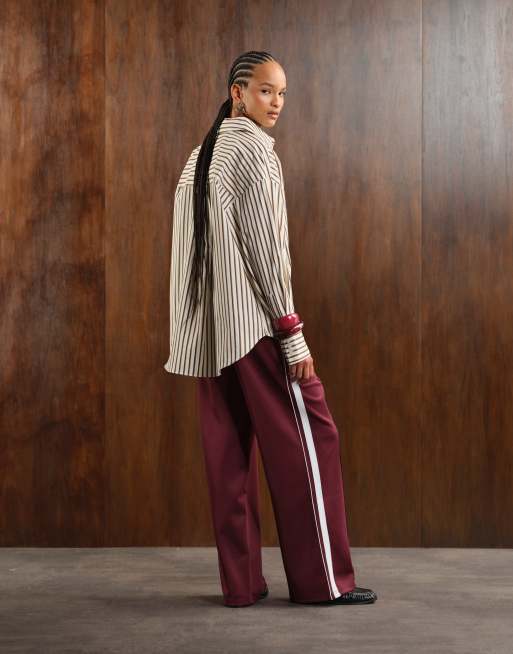 & Other Stories oversized shirt in two-tone stripe