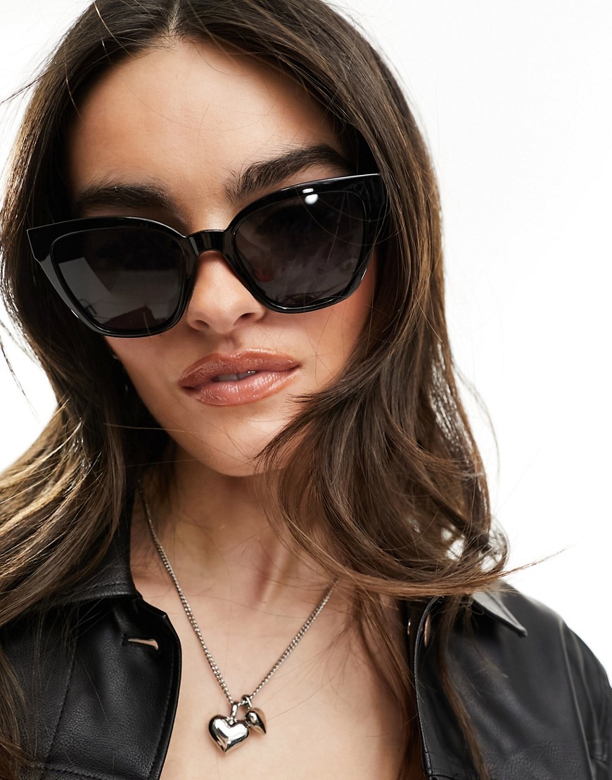 & Other Stories oversized square sunglasses in black