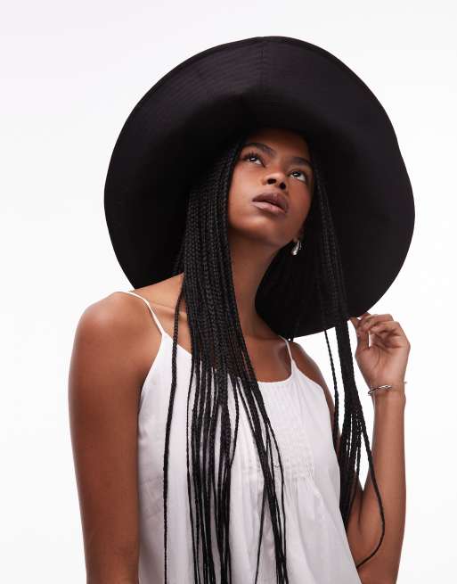 & Other Stories oversized summer hat in black, 2 of 3