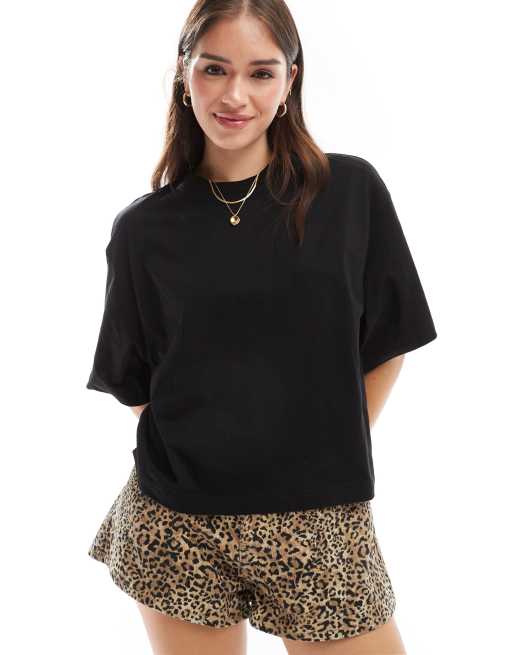 & Other Stories - Oversized T-shirt i sort i firkantet pasform