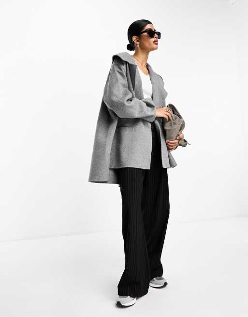 & Other Stories oversized wool blend jacket in grey