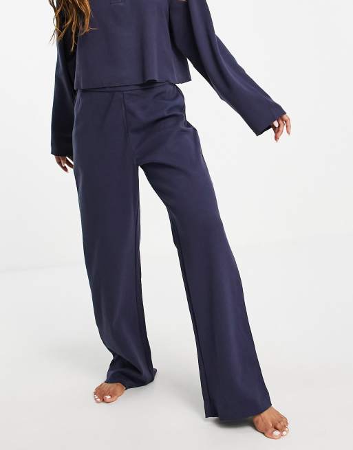 & Other Stories - Pantalon confort d'ensemble en coton - Bleu marine - NAVY