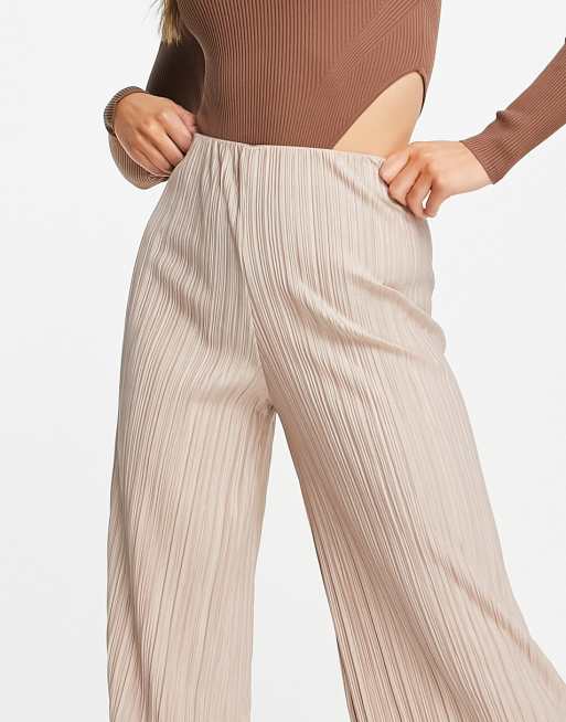 & Other Stories - Pantalon d'ensemble plissé - Beige - STONE, 3 de 4