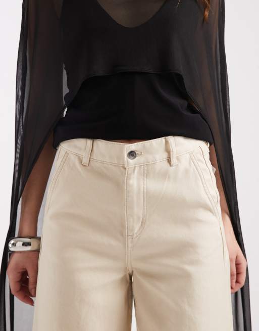 & Other Stories - Pantalon droit en pur coton - Blanc, 4 de 5