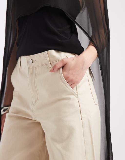 & Other Stories - Pantalon droit en pur coton - Blanc, 5 de 5