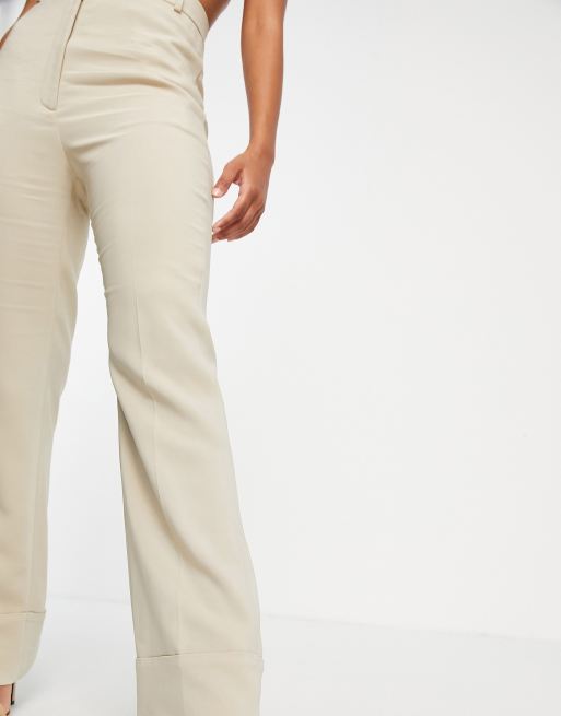 Pantalon 2025 evase beige