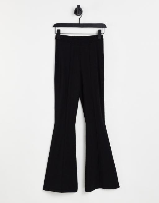 Other Stories Pantalon évasé en maille Noir ASOS
