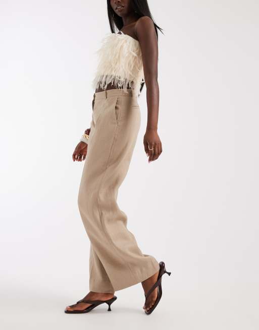 & Other Stories - Pantalones de sastre beis de lino puro, 2 de 5