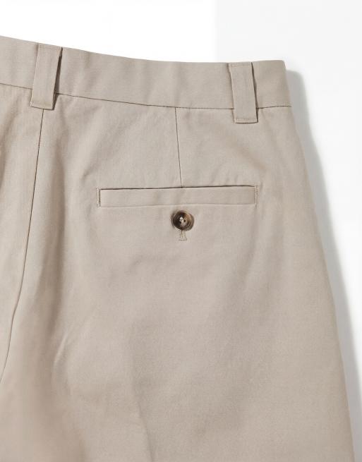 & Other Stories - Pantaloni a fondo ampio in cotone beige con pieghe, 8 di 12