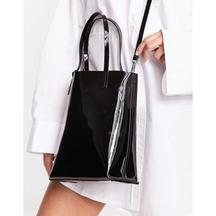 Large Shopping Bag - Black Patent