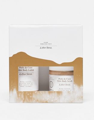 & Other Stories Perle De Coco glow body lotion and scrub gift set