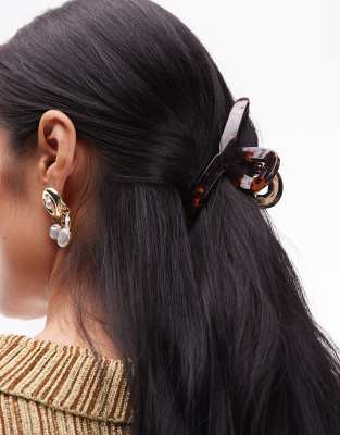 & Other Stories - Pince à cheveux torsadée - Écaille de tortue marron-Brown