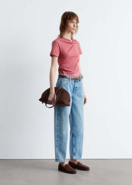 & Other Stories - Pink top med slå-om-detalje og knude, 2 af 3