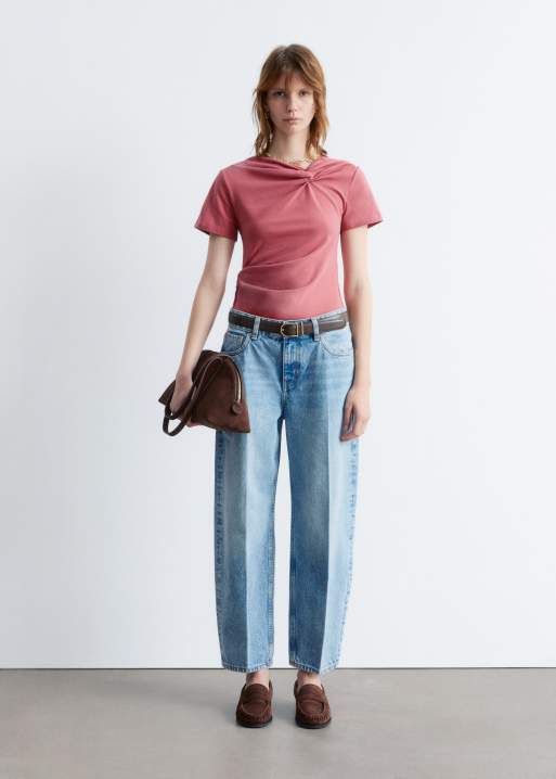 & Other Stories - Pink top med slå-om-detalje og knude, 3 af 3