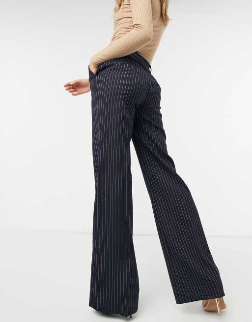 Pinstripe Flared Trousers