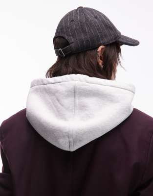 & Other Stories Pinstriped Cap In Gray