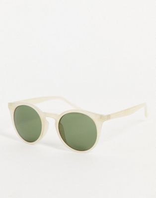 & Other Stories plastic round sunglasses in off white - WHITE | ASOS