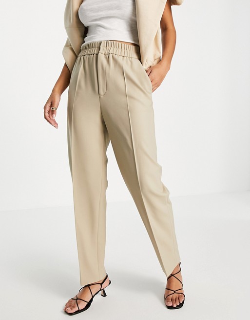 & Other Stories pleat front trousers in beige
