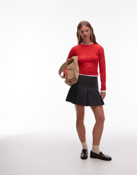& Other Stories pleated mini skirt in gray - view 1