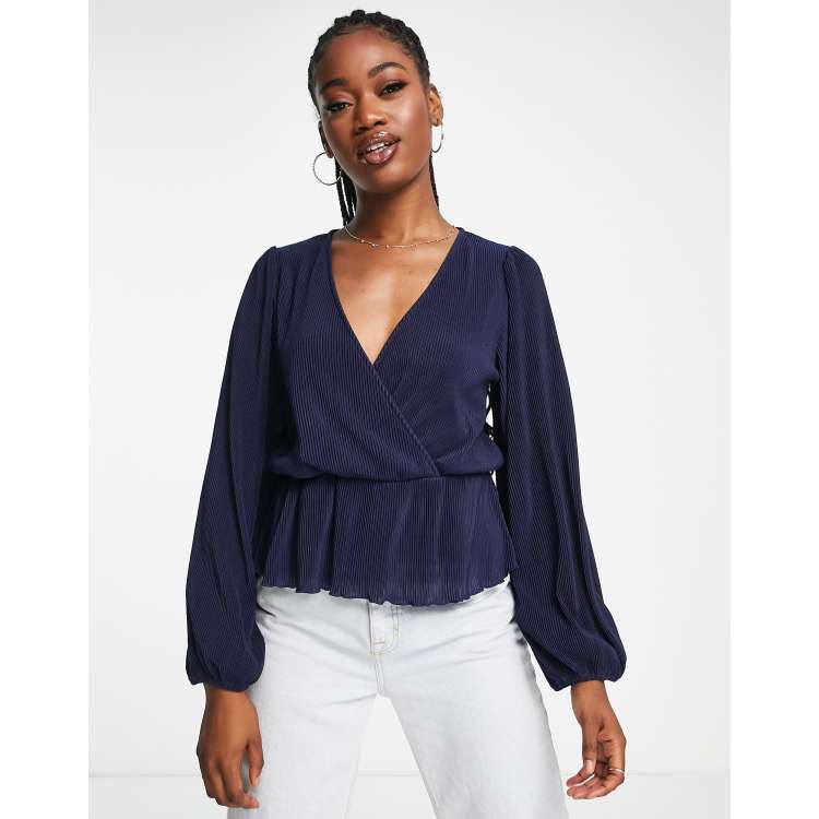 v neck wrap blouse