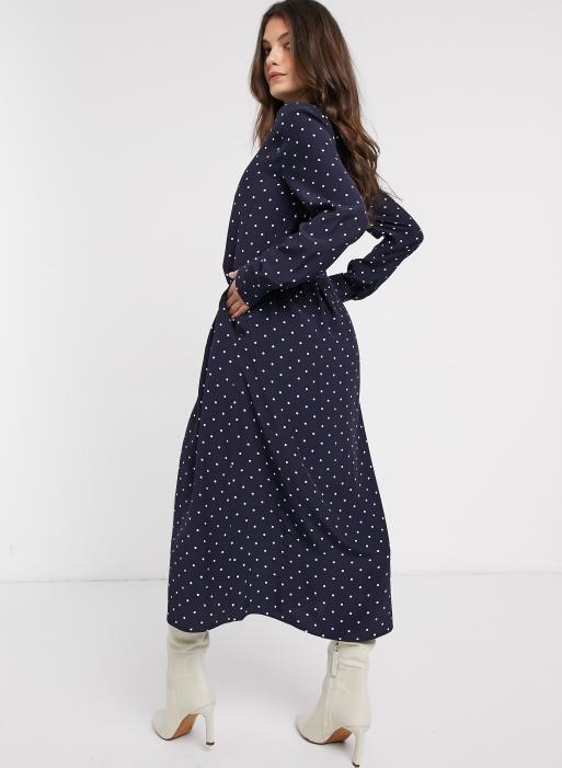 Button up store polka dot dress