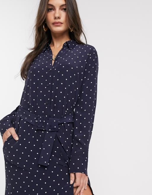 blue polka dot tops