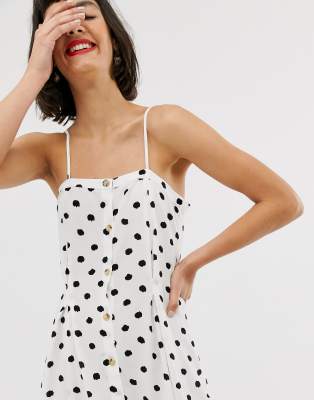 white polka dot cami