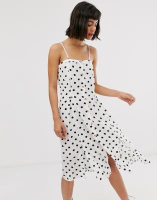 white polka dot cami