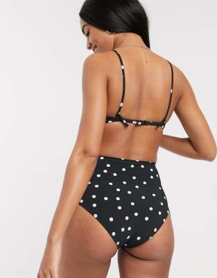 black white polka dot bikini
