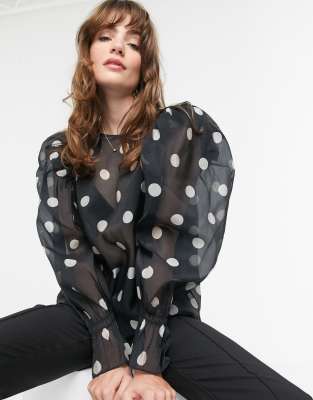 asos polka dot top