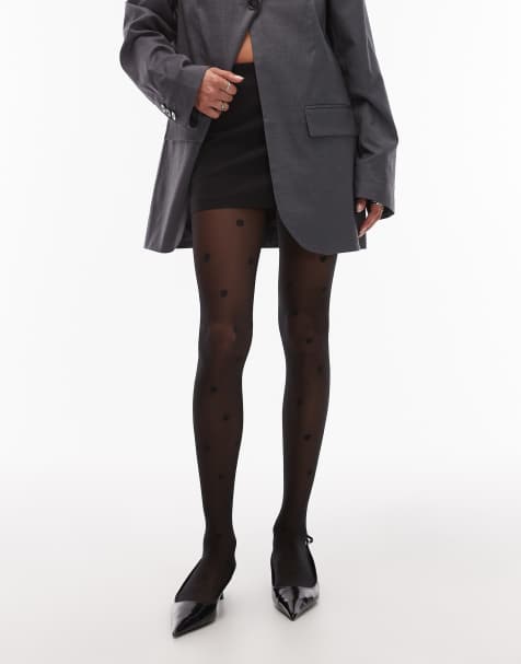 & Other Stories polka dot sheer tights in black - view 1