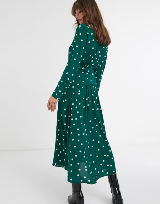 And other stories green polka hot sale dot dress