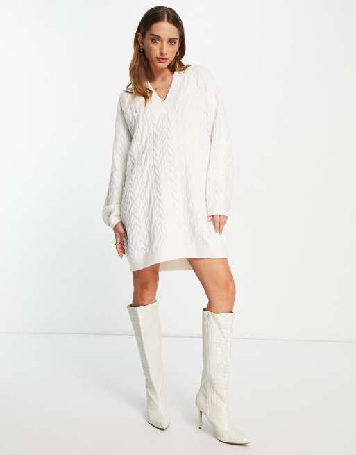 Cable knit mini outlet dress