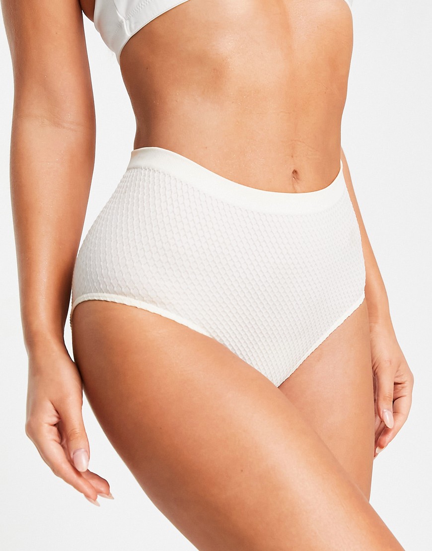 & Other Stories polyamide waffle knickers in off white - WHITE